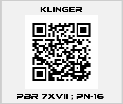 PBR 7XVII ; PN-16  Klinger