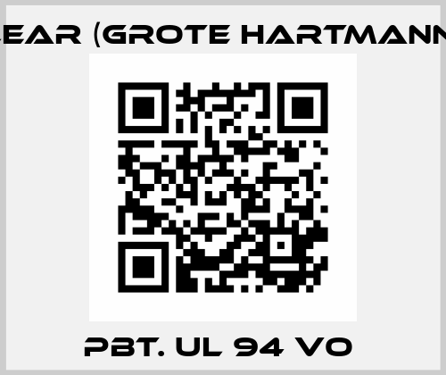 PBT. UL 94 VO  Grote Hartmann