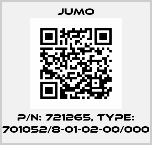 p/n: 721265, Type: 701052/8-01-02-00/000 Jumo