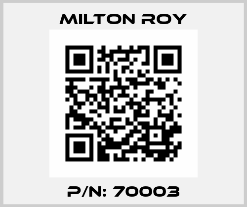 P/N: 70003 Milton Roy