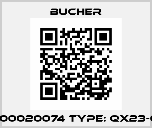 P/N: 100020074 Type: QX23-005R Bucher