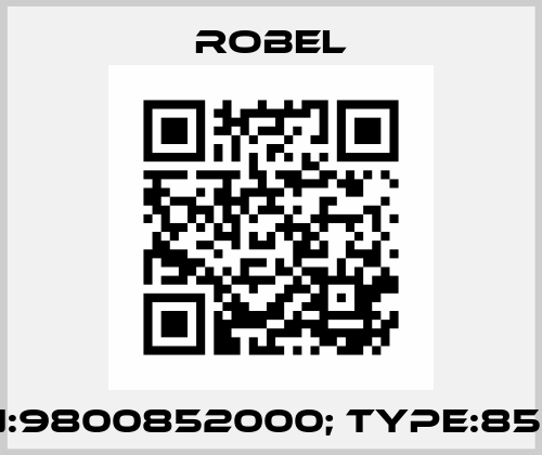 P/N:9800852000; Type:85.20 Robel