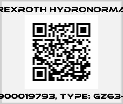 P/N: R900019793, Type: GZ63-4 24V Rexroth Hydronorma