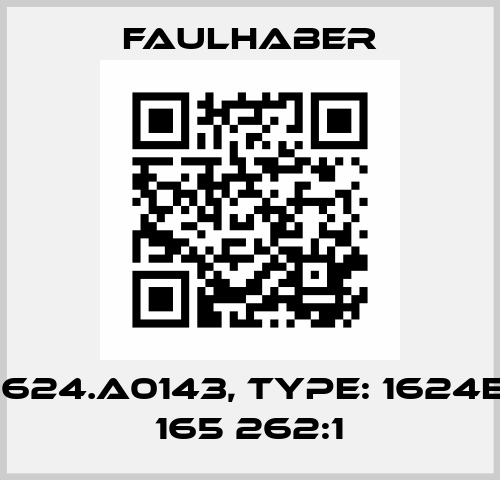 P/N: 1624.A0143, Type: 1624E012S 165 262:1 Faulhaber