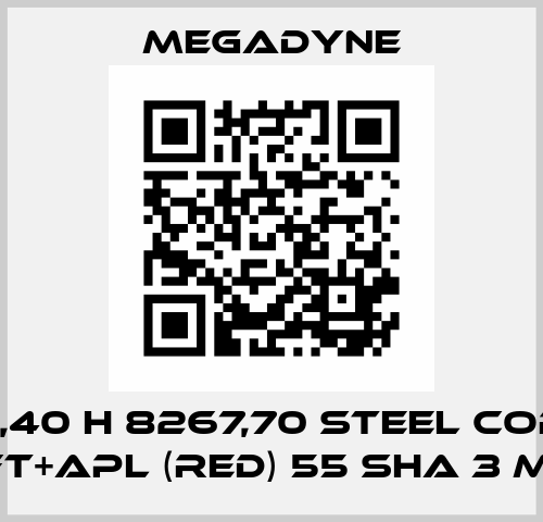 25,40 H 8267,70 STEEL CORD NFT+APL (RED) 55 SHA 3 MM Megadyne