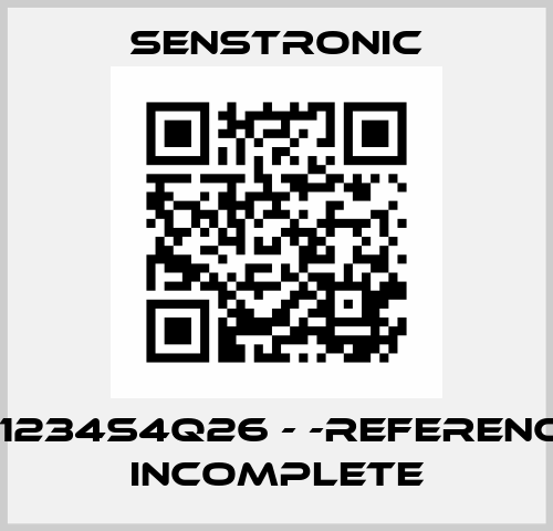 A1234S4Q26 - -reference incomplete Senstronic
