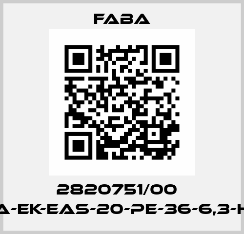 2820751/00   SA-EK-EAS-20-PE-36-6,3-HG Faba