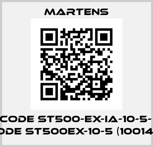 old code ST500-EX-IA-10-5- new code ST500Ex-10-5 (100144) Martens