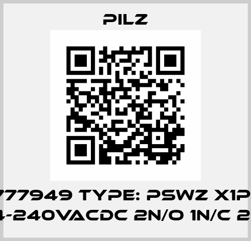 P/N: 777949 Type: PSWZ X1P 0,5V /24-240VACDC 2n/o 1n/c 2so Pilz