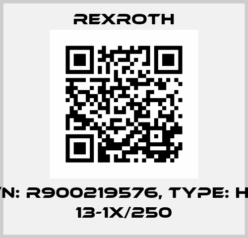 P/N: R900219576, Type: HM 13-1X/250 Rexroth