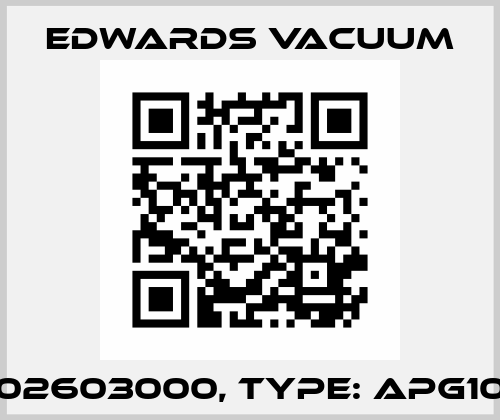 P/N: D02603000, Type: APG100-XLC Edwards Vacuum