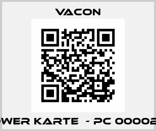POWER KARTE  - PC 00002 H  Vacon