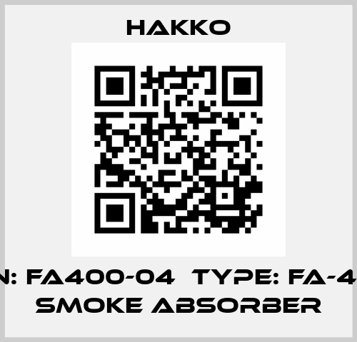 P/N: FA400-04  Type: FA-400 Smoke Absorber Hakko