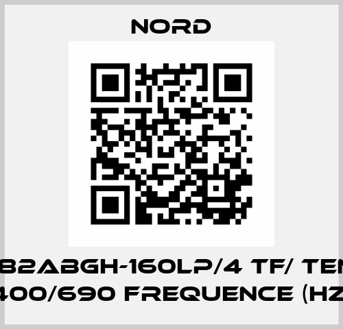 SK4282ABGH-160LP/4 TF/ Tension (V) 400/690 Frequence (Hz) 50 Nord