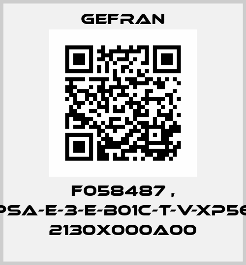 F058487 , TPSA-E-3-E-B01C-T-V-XP563 2130X000A00 Gefran