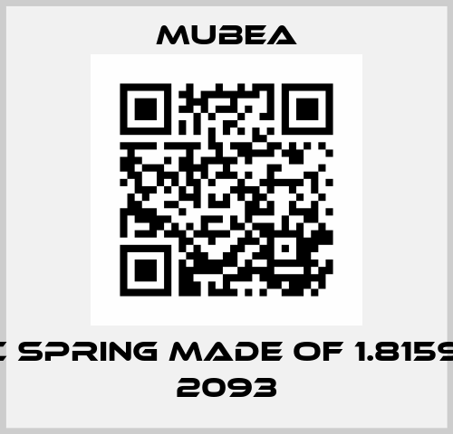 Disc spring made of 1.8159 DIN 2093 Mubea