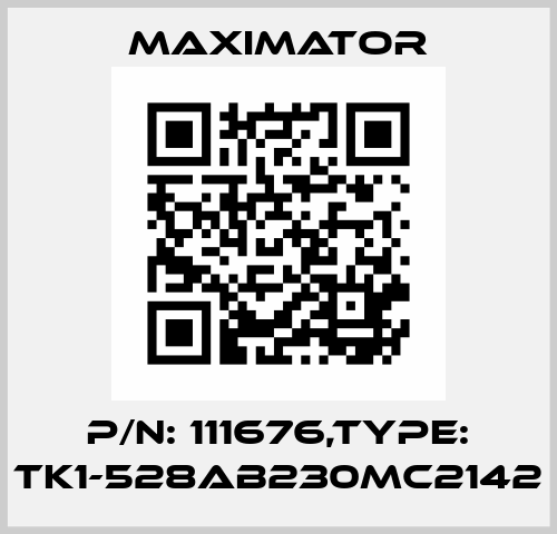 P/N: 111676,Type: TK1-528AB230MC2142 Maximator