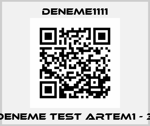 Deneme Test Artem1 - 3 DENEME1111