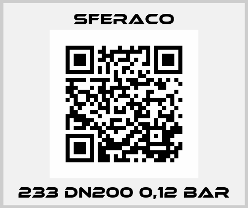 233 DN200 0,12 bar Sferaco