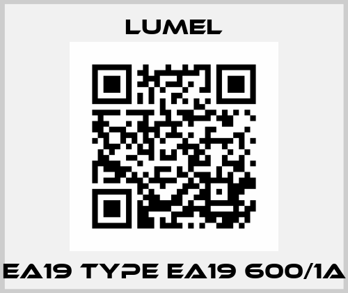 EA19 Type EA19 600/1A LUMEL