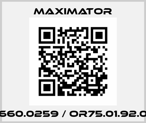 3660.0259 / OR75.01.92.03 Maximator