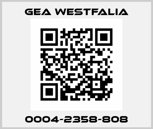 0004-2358-808 Gea Westfalia