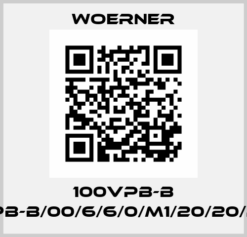 100VPB-B (VPB-B/00/6/6/0/M1/20/20/20) Woerner