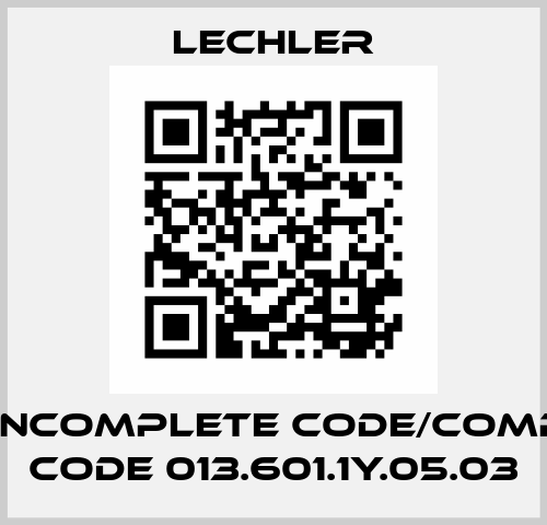 05-1 uncomplete code/complete code 013.601.1y.05.03 Lechler