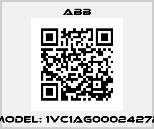 Model: 1VC1AG00024272 ABB
