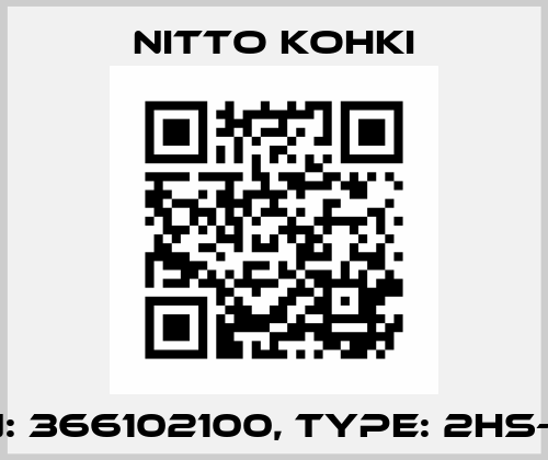 P/N: 366102100, Type: 2HS-PV Nitto Kohki