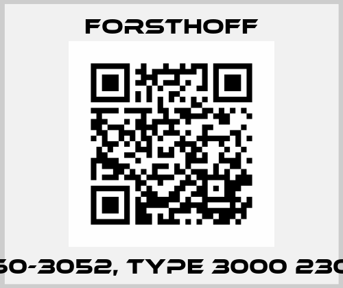 1060-3052, Type 3000 230 V Forsthoff
