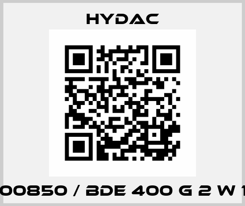1300850 / BDE 400 G 2 W 1.0 Hydac