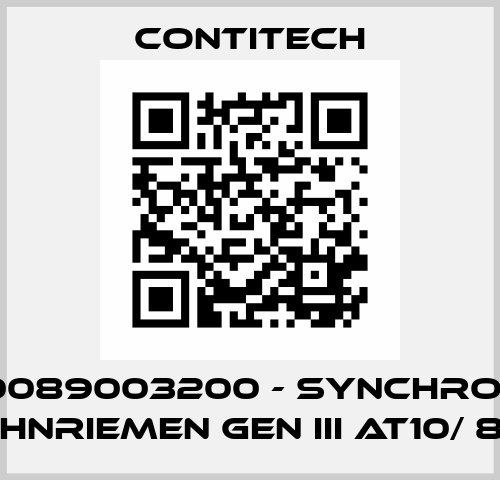 4940089003200 - Synchroflex Zahnriemen GEN III AT10/ 890 Contitech
