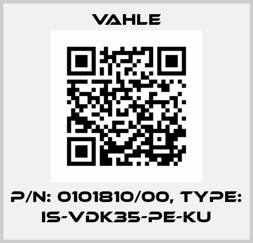 P/n: 0101810/00, Type: IS-VDK35-PE-KU Vahle