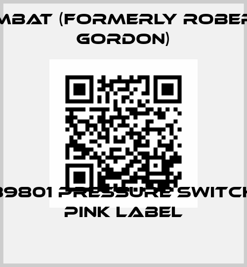 90439801 Pressure switch .23" pink label Combat (formerly Roberts Gordon)