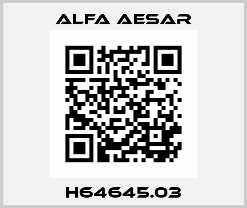 H64645.03 ALFA AESAR