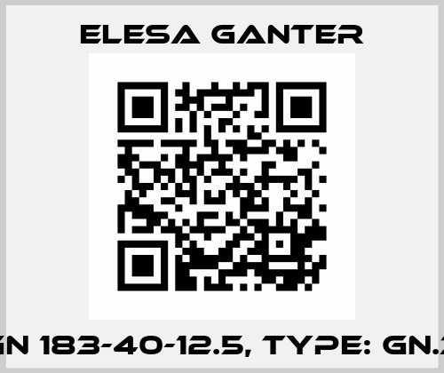 P/N: GN 183-40-12.5, Type: GN.31057 Elesa Ganter