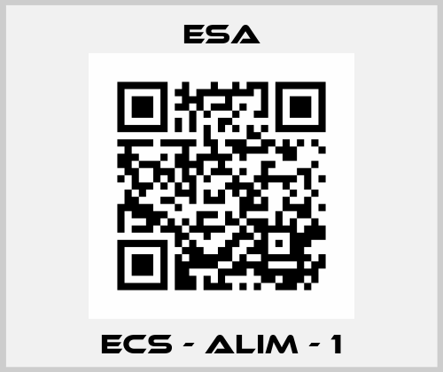 ECS - ALIM - 1 Esa