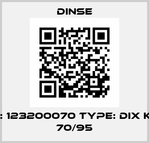 P/N: 123200070 Type: DIX KAS 70/95 Dinse