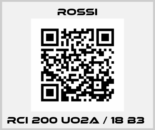 RCI 200 UO2A / 18 B3  Rossi