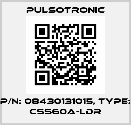 p/n: 08430131015, Type: CSS60A-LDR Pulsotronic