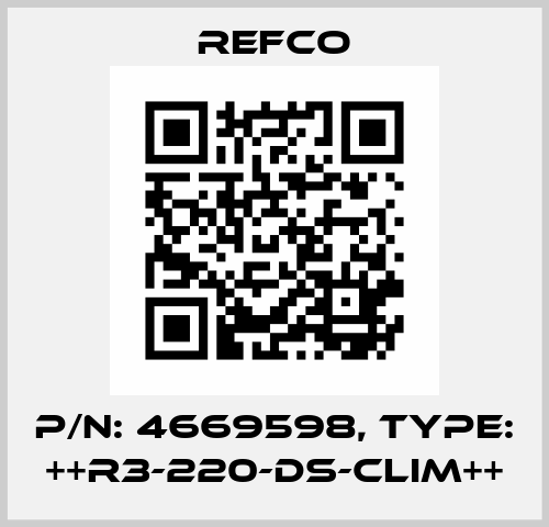 p/n: 4669598, Type: ++R3-220-DS-CLIM++ Refco