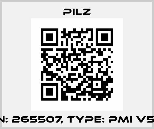 p/n: 265507, Type: PMI v507 Pilz