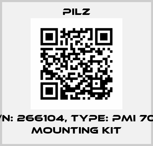 p/n: 266104, Type: PMI 704 Mounting Kit Pilz