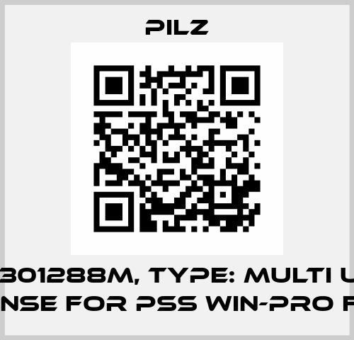 p/n: 301288M, Type: Multi User License for PSS WIN-PRO Full Pilz