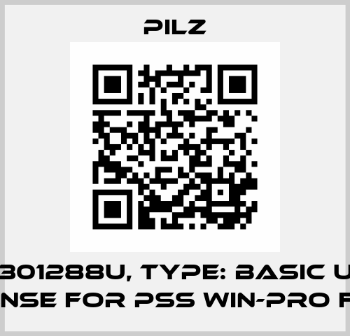 p/n: 301288U, Type: Basic Upgr License for PSS WIN-PRO Full Pilz