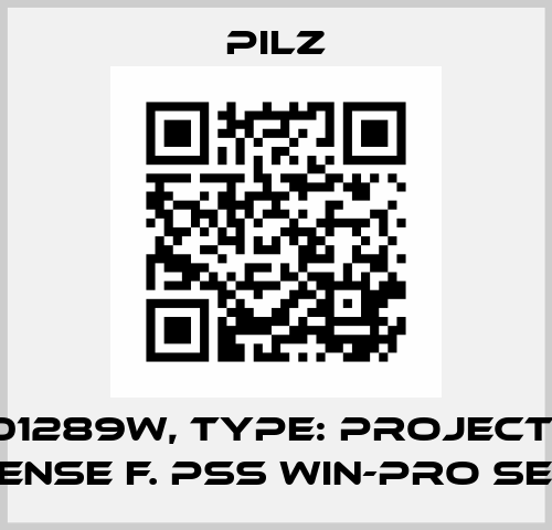 p/n: 301289W, Type: Project Upgr License f. PSS WIN-PRO Serv Pilz