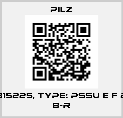 p/n: 315225, Type: PSSu E F 2DOR 8-R Pilz
