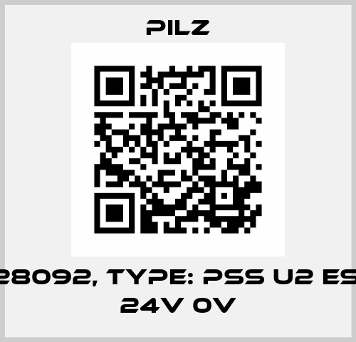 p/n: 328092, Type: PSS u2 ES 8PTD 24V 0V Pilz