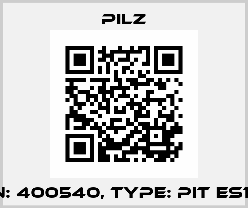 p/n: 400540, Type: PIT es10u Pilz